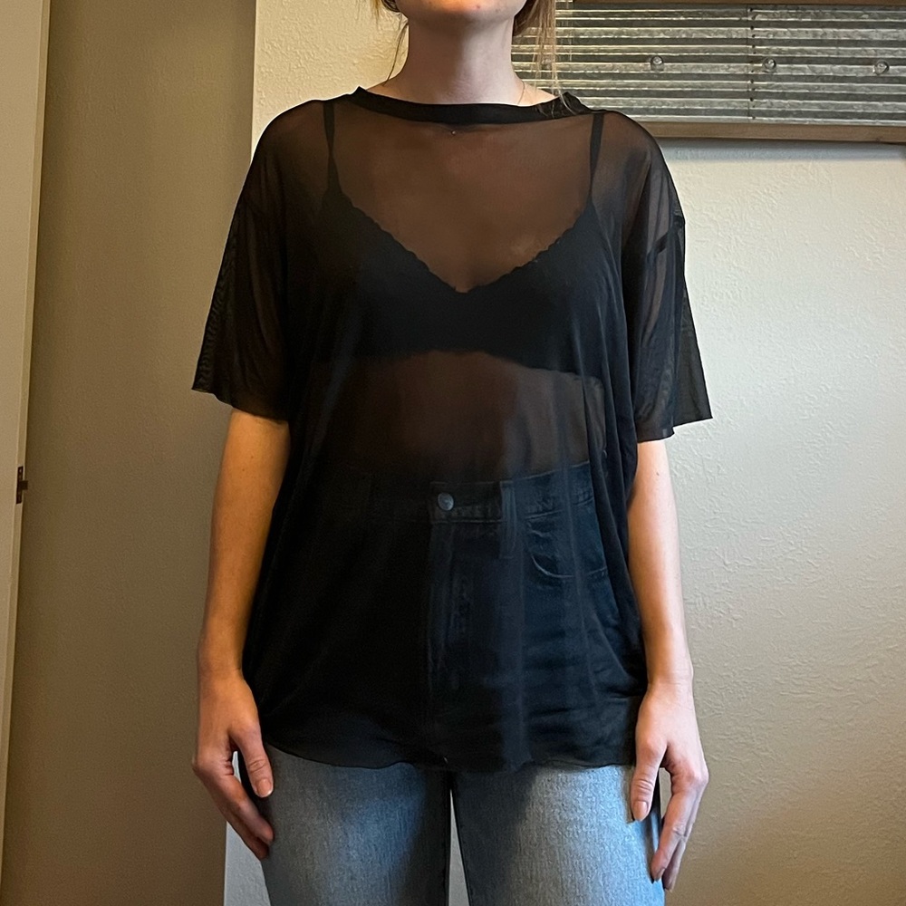 Black mesh t-shirt from urban outfitters
